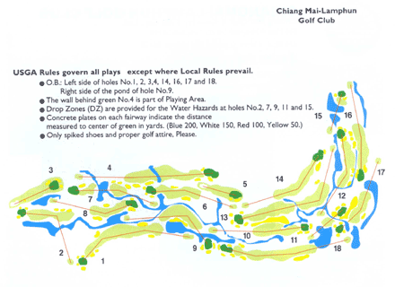 Alpine Golf Resort Chiangmai Course layout